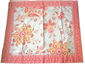 AMY BUTLER WELSPUN Pillow Sham Standard Coral Paisley Organic Cotton Cottagecore - Bild 1 von 7