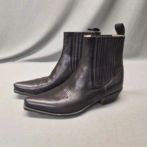 Tony Mora Black Ankle Cowboy Boots - Size 7 UK - Picture 1 of 14