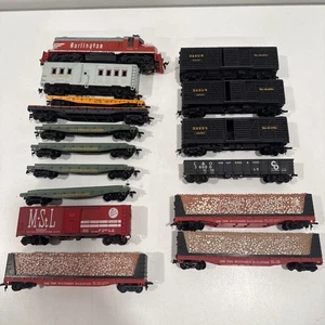 Mantua HO Train Lot (16) Working Loco Box Flat Gondola Log Cars WM MStL NYC - Picture 1 of 12