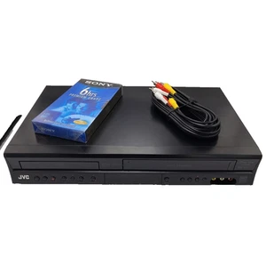 JVC HR-XVC11 VCR DVD Combo Player HiFi Stereo + Blank VHS & RCA Cable NO Remote - Picture 1 of 5