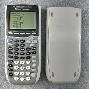 Texas Instruments TI-84 Plus Silver Edition Graphing Calculator w Cover - Picture 1 of 13
