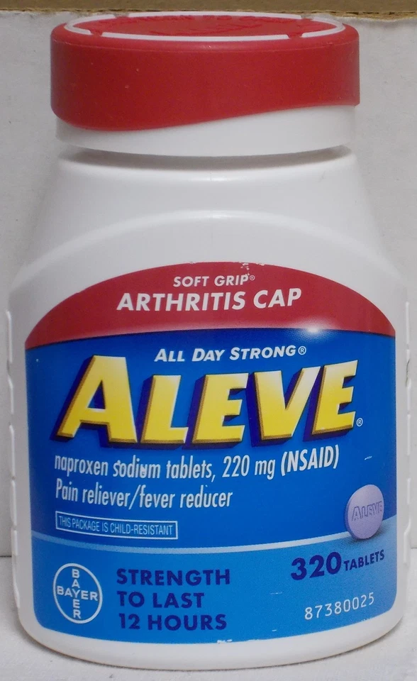 Aleve Arthritis Cap Todo el Día Fuerte 220 mg (AINE Alivio del Dolor/Fiebre 320 Comprimidos Foto 1 de 1