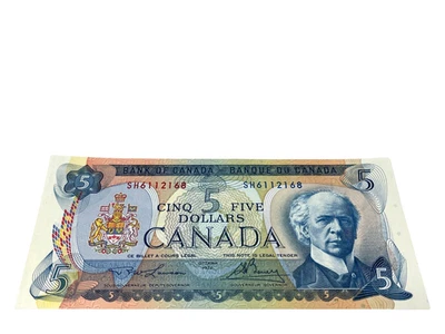 CANADA 1972 - $5 FIVE DOLLAR NOTE. UNCIRCULATED, SH6112168, Lawson/Bouie (#77) - Image 1 of 2