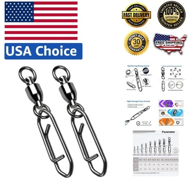 Rolling Fishing Swivels with Ball Bearings - 50 Pcs for Freshwater&Salt - Image 1 of 4