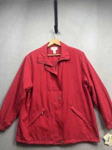 NWT Westbound Jacket Women’s Red Sz M Microfiber Full Zip Has Pockets - Picture 1 of 7