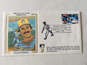 First Day Issue, Stamped Envelope, Rollie Fingers, Baseball Hall Of Fame - Picture 1 of 2