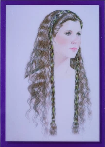Princess Leia Purple /50 Concept Art Ref 2022 Topps Chrome Star Wars Galaxy #OT1 - Bild 1 von 2