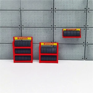 1/64 Scale Diorama Tire Rack Model Garage Workshop Props Scene Model Accessories - Picture 1 of 27