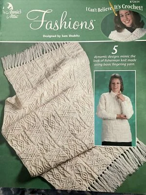 Annie's Attic Fashions Crochet Book 872654 Sam Shubitz 5 designs New - Image 1 of 4