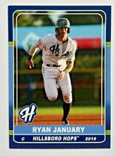 2019 Ryan January Minor League Rookie Card Hillsboro Hops RC Arizona Prospect