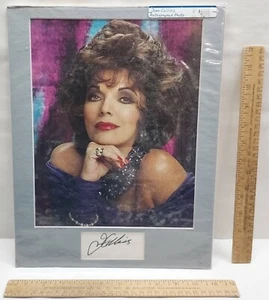 JOAN COLLINS - SIGNED / Autographed below Photograph - with COA by Del Clark - Imagen 1 de 7