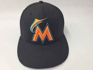 Miami Marlins New Era 59Fifty Fitted 7 3/8 Hat Cap Men MLB Baseball Black Orange - Picture 1 of 13