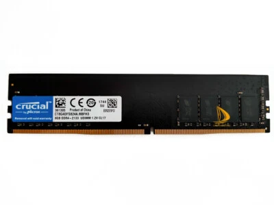 Crucial 8GB 1RX8 PC4-2133P DDR4 17000Mhz 288Pin UDIMM Desktop Memory RAM CL15 - Image 1 of 4