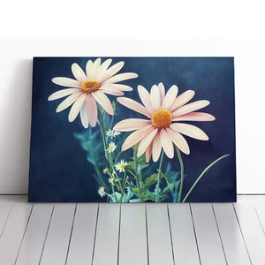 Beaming Daisy Flowers Canvas Wall Art Print Framed Picture Decor Living Room - Picture 1 of 5