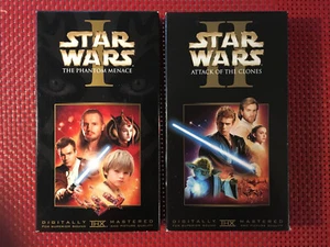 Star Wars Episode I+II The Phantom Menace Attack of the Clones THX VHS Englisch - Picture 1 of 3