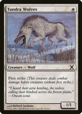 Magic MTG Tradingcard Tenth Edition 2007 Tundra Wolves 54/383