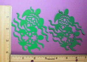 🐢5 swimming SEA TURTLES cardstock paper die cut embellishment - Picture 1 of 24
