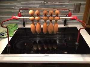 Vintage "Five Pins" Real Bowling At Home Game 1936 Johnson Store Equipment  - Bild 1 von 10