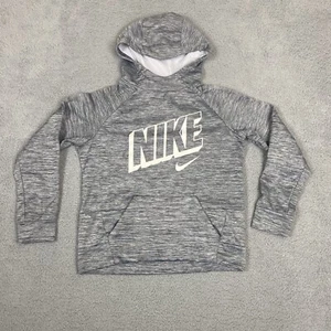 Nike Therma Fit Men's XL Grey Pullover Training Hoodie Spellout Logo - Picture 1 of 8