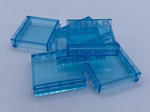 Lego Parts x (2) Trans-Light Blue Panel 1 x 4 x 3 w Side Supports  ~ No 60581 - Picture 1 of 1