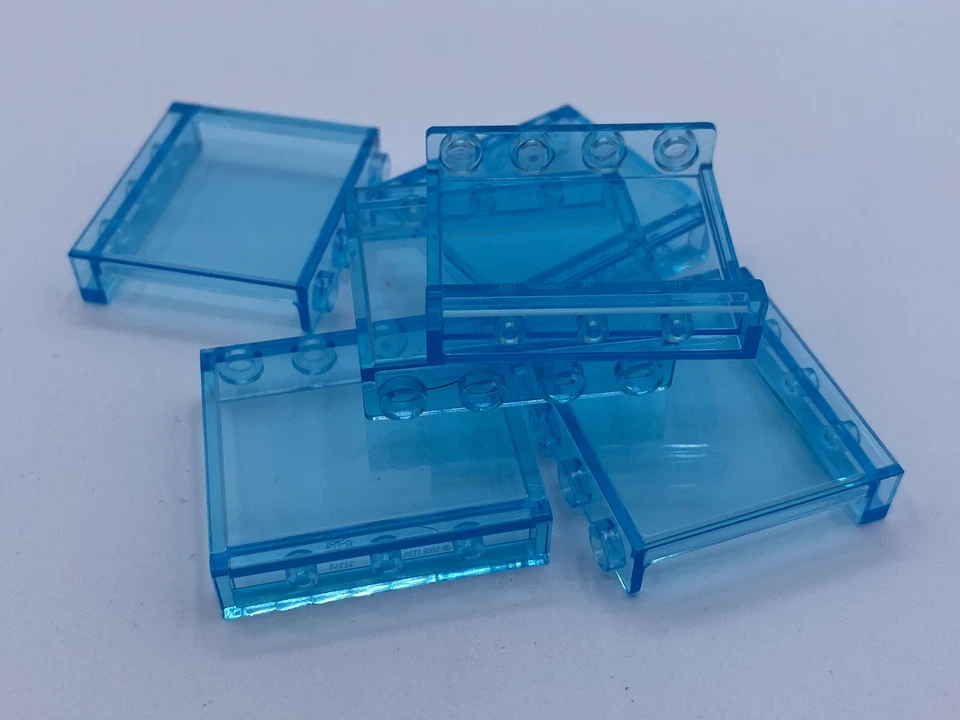 Lego Parts x (2) Trans-Light Blue Panel 1 x 4 x 3 w Side Supports  ~ No 60581 - Image 1 of 1