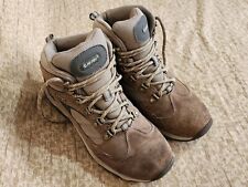 Hi-Tec Womens 8.5 Tan Suede and Textile Hiking Outdoor Boots