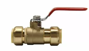 1,2,4 PIECE 3/4" SHARKBITE STYLE PUSH FIT BALL VALVE FULL PORT, LEAD FREE BRASS - Picture 1 of 1