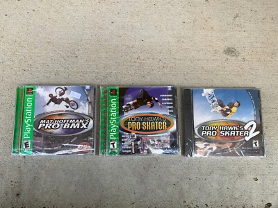 Lote raro lacrado de PlayStation 1 e PC - Tony Hawk's Pro Skater & Mat Hoffman's BMX - Imagem 1 de 4