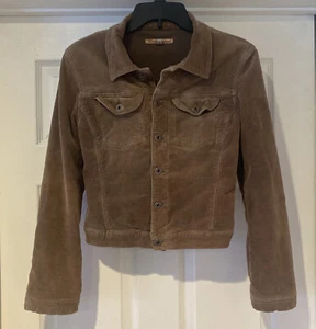 Adriano Goldschmied The Iris Women Long Sleeve Corduroy Button Down Jacket Small - Picture 1 of 12