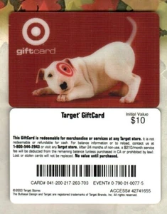 TARGET Bullseye Wagging His Tail ( 2000 ) Lenticular Gift Card ( $0 ) V3 - RARE - Picture 1 of 1