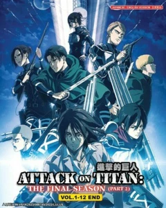DVD Attack On Titan: The Final Season (Part 2) Vol.1-12END Eng Dubbed All Region - Picture 1 of 5