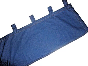 J.C. PENNEY KIMLOR BLUE JEAN DENIM TAB TOP COTTON (1) VALANCE 57 X 15 - Picture 1 of 5