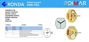 MOVIMIENTO SWISS RONDA CAL. 763. NORMTECH. - Imagen 1 de 3