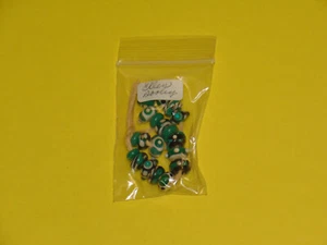 Lampwork Glass 20 Bead Vintage String Set Handmade by Ellen Dooley NOS - Picture 1 of 9