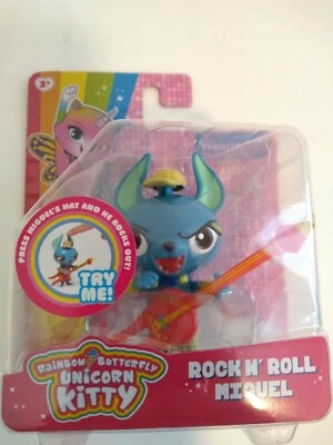 Rainbow Butterfly Unicorn Kitty Rock N' Roll Miguel 3 Inch Figure! Sku#22 - Image 1 of 4