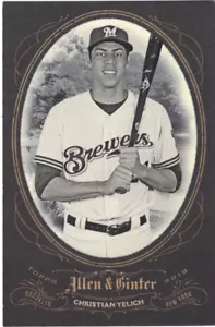 Topper scatola armadio Topps Allen & Ginter 2019 #BL-7 Christian Yelich Brewers - Foto 1 di 1