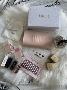 DIOR PINK MAKE UP POUCH WITH BOX AND DIOR SAMPLES