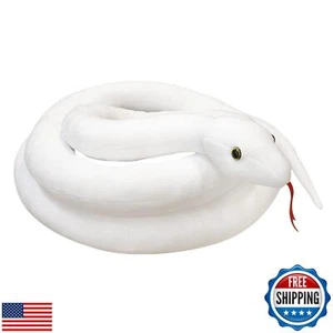 Clobeau 78 Zoll weiße Schlange Plüsch, Schlange Stofftier, realistisches Stofftier Sn - Bild 1 von 5