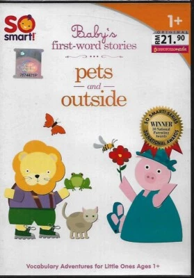 So Smart Baby's First Word Stories Pets Outside DVD For 12 Months Up Free Ship - Image 1 of 4