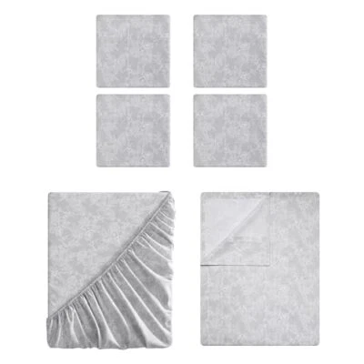 Tahari Home - Sheets, Soft Bedding Set with Matching Queen, Floral White/Grey  - Image 1 of 4