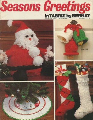 Bernat Knitting Pattern Book 260 - Seasons Greetings - 10 Christmas Stockings + - Image 1 of 2