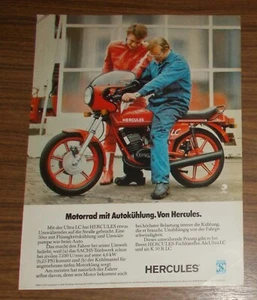 Seltene Werbung HERCULES ULTRA LC - Motorrad mit Autokühlung 1978 - Bild 1 von 1
