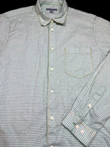 Martin Gordon Mens Button Front Long Sleeve Cotton Plaid Shirt Medium M - Picture 1 of 4