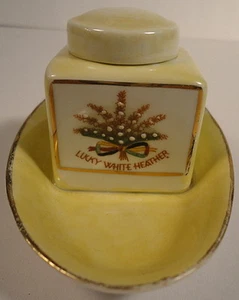 Lucky White Heather 1930's Souvenir Ink Well w/ Cap Kilfee, Ireland German Made - Picture 1 of 1