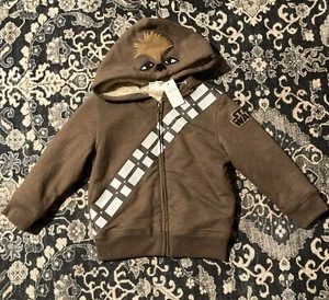 Gap Star Wars Hoodie Boys 4 Chewbacca Chewie Pullover Sweatshirt Hooded Pockets - Picture 1 of 5