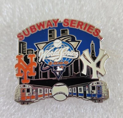 MLB~SUBWAY WORLD SERIES 2000 NEW YORK YANKEES / NEW YOR METS PIN~FREE SHIPPING! - Image 1 of 4