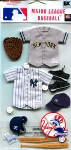 New York Yankees 3D Uniform Scrapbook Stickers MLB licensed EK Success - Picture 1 of 1