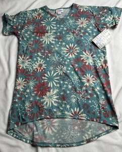 LuLaRoe Kids Gracie Size 10 NWT – Red White Blue Star 4th of July Tee Patriotic - Picture 1 of 5