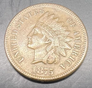Centavo cabeza india 1875 - Imagen 1 de 2