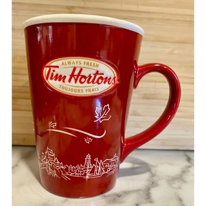 Tim Hortons 16 Unzen Becher Limited Edition 2010 Rot Herbst Winter Kaffeetasse #010 - Bild 1 von 7